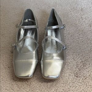 Elegant Silver Women's Mary Jane Shoes